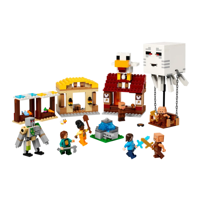 Jeu de construction LEGO Minecraft 21273 Attaque du Ballon Ghast 555 pièces 10+ ans