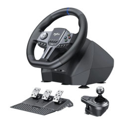 PXN V9 Gen2 Vibration adaptative double moteur Noir PC/PS4/Xbox/Switch 3 pédales 20 boutons Volant gaming
