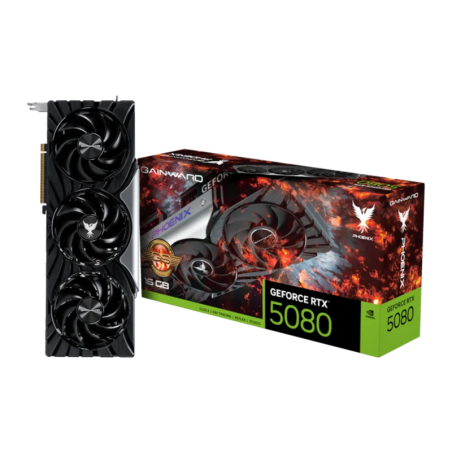 Gainward GeForce RTX 5080 Phoenix GS 16GB GDDR7 3 ventilateurs HDMI 2.1 3 DisplayPort Carte graphique
