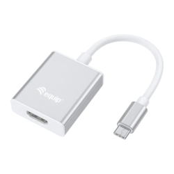 Adaptateur Equip 133452 USB-C vers HDMI 15cm 4K 3840x2160 Argent