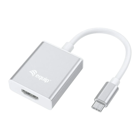 Adaptateur Equip 133452 USB-C vers HDMI 15cm 4K 3840x2160 Argent