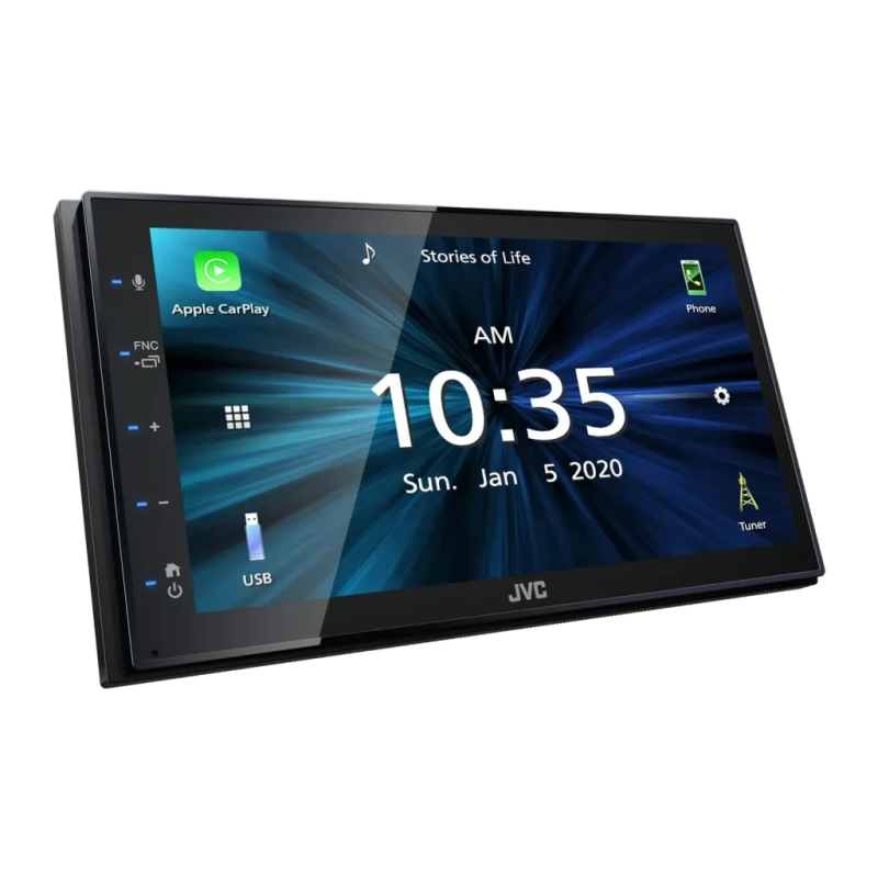 JVC Noir CarPlay Android Auto 6,8 pouces Tactile KW-M560BT Bluetooth Autoradio