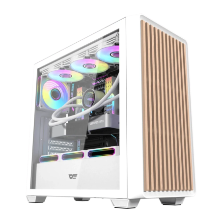 Darkflash Verre Trempé ATX 4 Ventilateurs ARGB Blanc DS900WD Midi Tower Boîtier PC