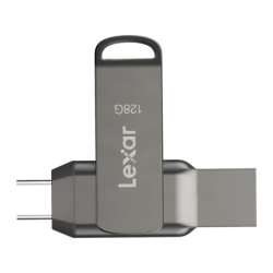 Lexar Dual Drive D400 USB-A/USB-C 128GB Gris USB 3.1 130MB/s Clé USB