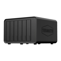 Terramaster 6 Baies Sans Disques 2× 2,5GbE F6-424 8GB Noir Serveur NAS