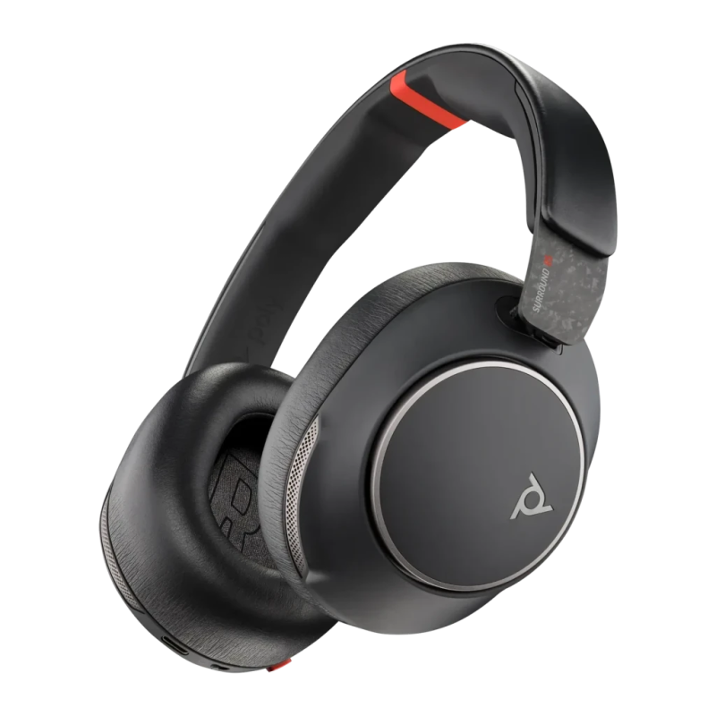 Poly Voyager Surround 85 UC USB-C Noir Arceau ANC avec micro Casque