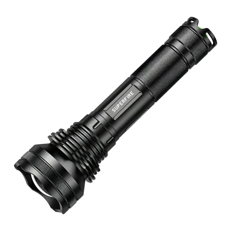Superfire L3 P90 Noir 2700 lumens 400m 7400mAh IP44 Lampe torche LED rechargeable
