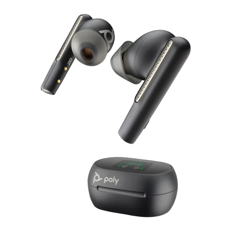 Poly Voyager Free 60+ UC Noir TWS ANC Bluetooth 5.3 24h Écouteurs sans fil