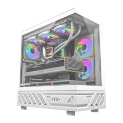 Darkflash DS950 Verre Trempé 270° ATX 6 Ventilateurs 120mm Blanc Boîtier PC