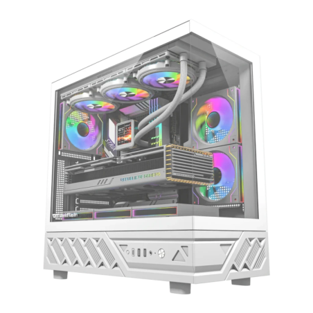 Darkflash DS950 Verre Trempé 270° ATX 6 Ventilateurs 120mm Blanc Boîtier PC