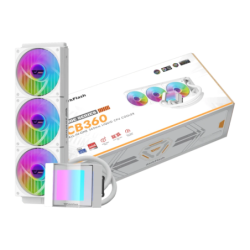 Darkflash CB360 360mm Blanc 3 ventilateurs RGB Refroidissement liquide