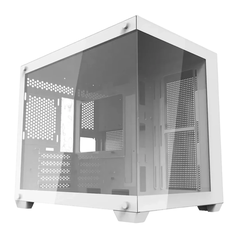 Darkflash Verre Trempé M-ATX/ITX 370x285x440mm Blanc C285MP Midi Tower Boîtier PC