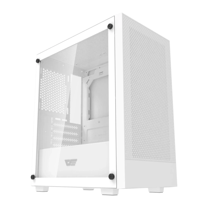Darkflash M305 Verre Trempé Micro-ATX Blanc Boîtier PC