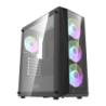 Darkflash DK352 Plus Verre Trempé Latéral et Frontal ATX Noir 4 ventilateurs Boîtier PC