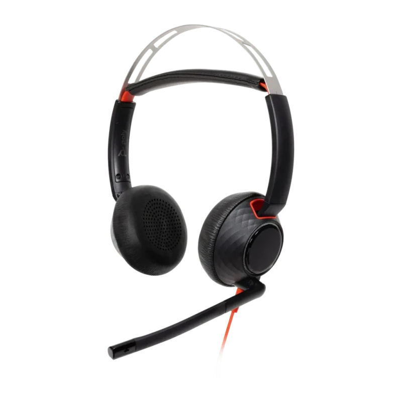 Poly Blackwire 5220 Stereo USB-C Noir Arceau avec micro Casque
