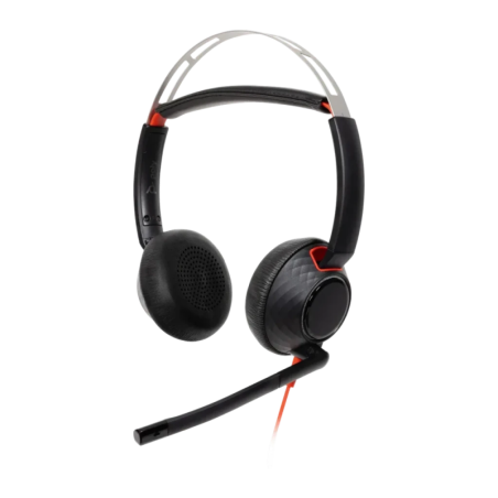 Poly Blackwire 5220 Stereo USB-C Noir Arceau avec micro Casque
