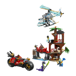 Set LEGO Ninjago 71857 Bataille de Véhicules Ninja près de la Cabane dans l'Arbre 642 pièces 7+ ans
