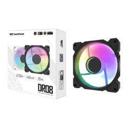Darkflash DR08 PWM ARGB 120mm 59,1 CFM Noir 30dB Ventilateur PC