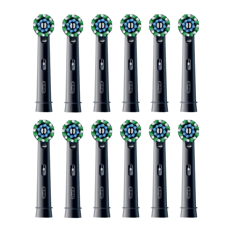 Têtes de remplacement Oral-B Pro CrossAction Pack 12 unités Noir