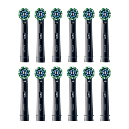Têtes de remplacement Oral-B Pro CrossAction Pack 12 unités Noir
