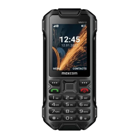 Maxcom Strong MM918 4G Noir VoLTE Rugged 2,4 pouces 2500mAh IP68 Téléphone basique