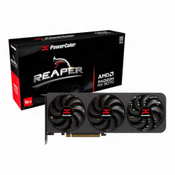 PowerColor Reaper Radeon 16GB GDDR6 Noir RX 9070 3 ventilateurs HDMI 2.1 3 DisplayPort Carte graphique