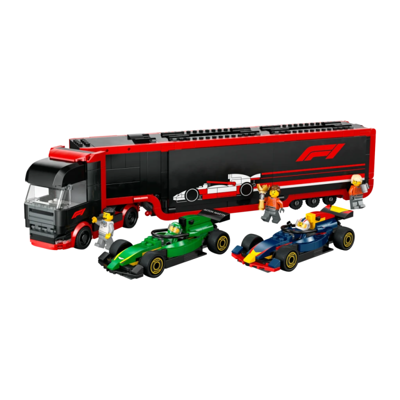 Set LEGO City 60445 Camion Transporteur F1 avec Voitures RB20 et AMR24 1086 pièces 8+ ans