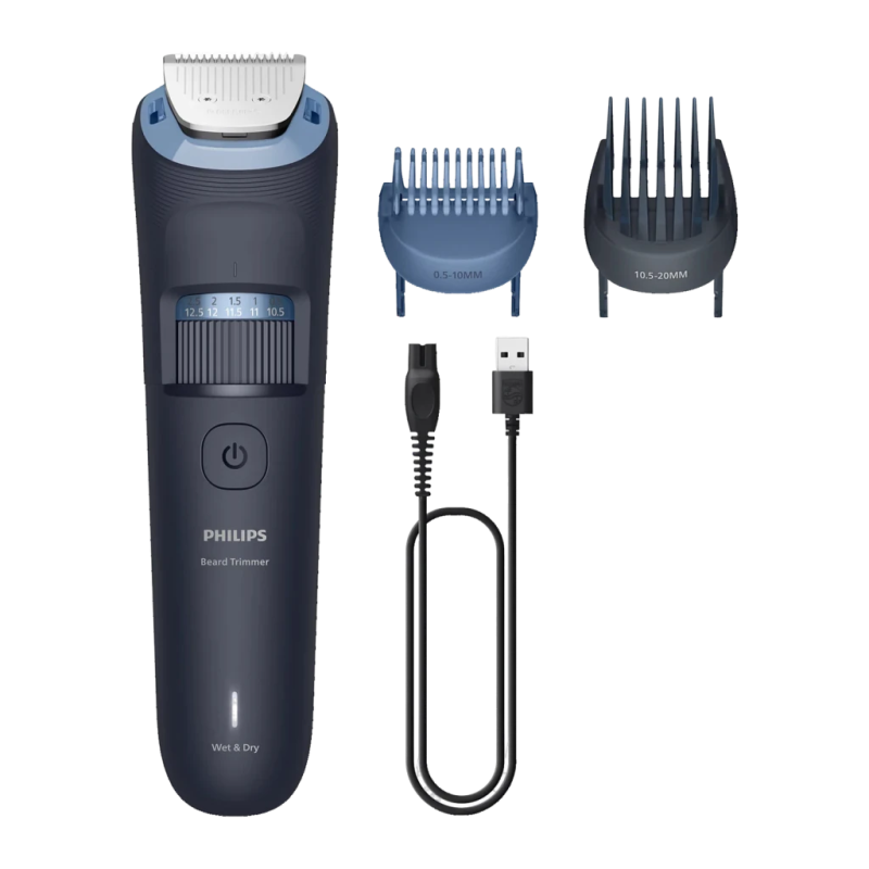 Philips Beard Trimmer 3000 sec et mouillé BT3665/15 Noir sans fil 80 min Tondeuse