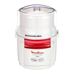 Moulinex La Moulinette 0,25L 800W 3 Vitesses Blanc/Rouge AD5601 Hachoir
