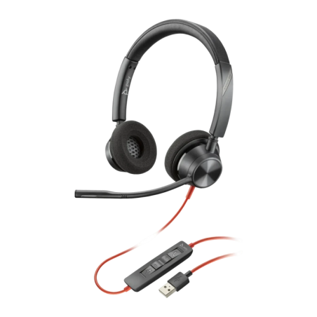 Poly Blackwire 3320 USB-A Noir Arceau avec micro Casque
