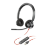 Poly Blackwire 3320 USB-A Noir Arceau avec micro Casque
