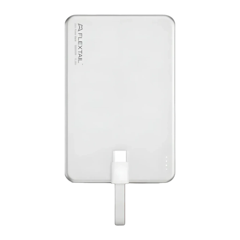 Flextail Zero Metal Magnétique 5V/1,6A Argent avec câble intégré 5000mAh Power Bank