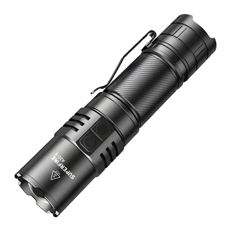 Superfire A22S Noir USB-C 2300 lumens 300m 5200mAh IP43 Lampe torche LED