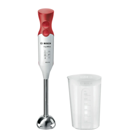 Bosch ErgoMixx 450W 2 vitesses Rouge MSM64110 acier inoxydable Mixeur plongeant