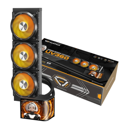 Darkflash UV360 360mm Noir 3 ventilateurs RGB Refroidissement liquide