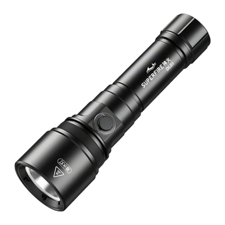 Superfire DL01 Noir 1400 lumens 270 m 2000mAh IPX8 Lampe torche LED rechargeable
