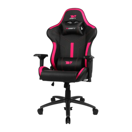 Drift DR350 Noir/Rose PU 4D 150kg inclinable coussin lombaire Chaise gaming