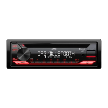 JVC Noir 1 DIN Bluetooth DAB+ KD-DB622BT Autoradio