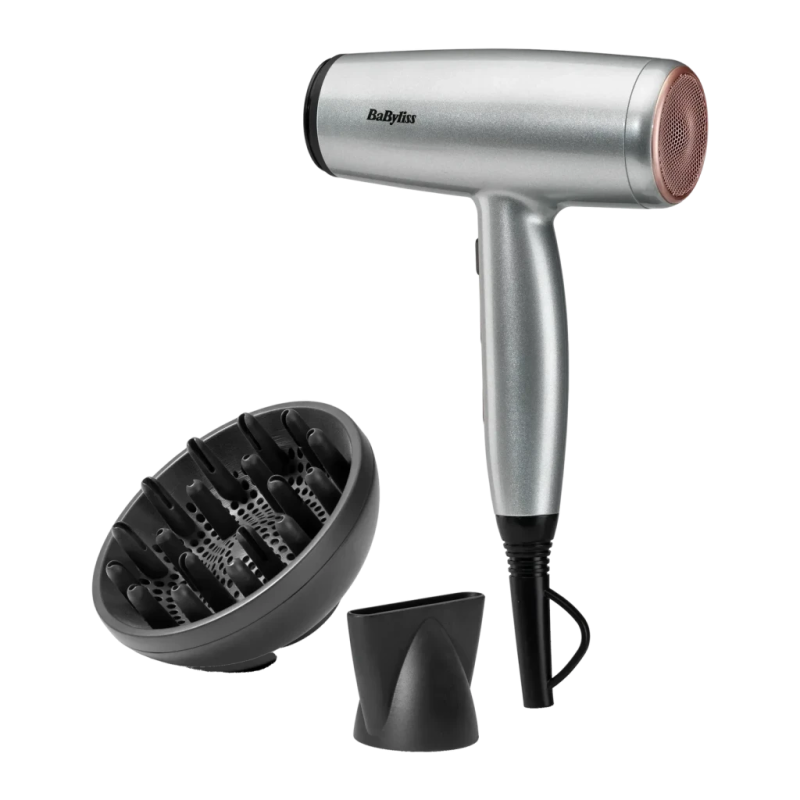 BaByliss Cosmos Ionique Acier D580DE 2100W 2 vitesses 3 températures air froid Sèche-cheveux
