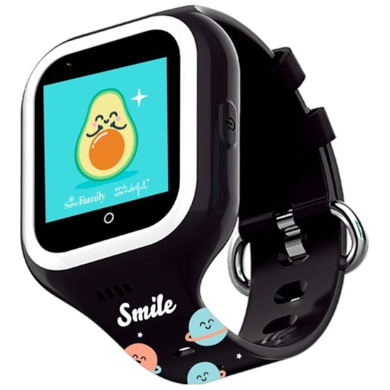 SaveFamily Iconic Plus Mr. Wonderful 4G Noir 1,4 pouces TFT GPS IP67 Smartwatch pour enfants