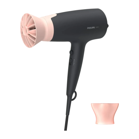 Philips 3000 Series Ionique BHD350/10 Noir/Rose 2100W 6 vitesses air froid Sèche-cheveux