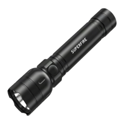 Superfire GTS6 Noir USB-C 7W 360 lumens 1200mAh IP44 5 modes Lampe torche LED rechargeable