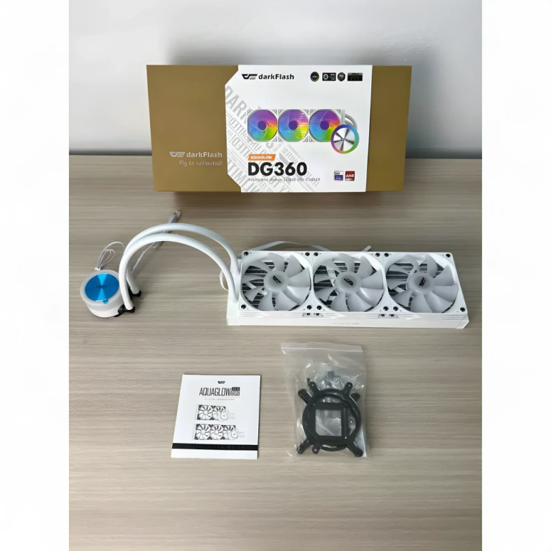 darkFlash DG360 3x 120mm ARGB 360mm Blanc Refroidissement liquide AIO