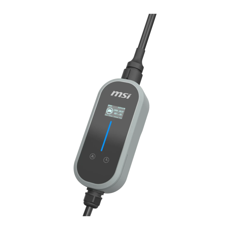 Chargeur de voiture électrique portable MSI EVSE EZgo Gris 7kW Monophasé 32A