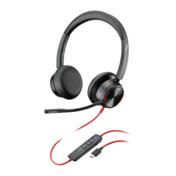 Poly Blackwire 8225 Microsoft Teams USB-C Noir Arceau ANC avec micro Casque