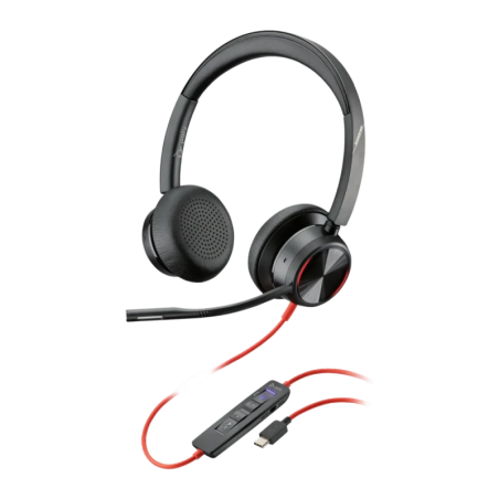 Poly Blackwire 8225 Microsoft Teams USB-C Noir Arceau ANC avec micro Casque
