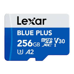 Lexar Blue Plus 256GB 170MB/s V30 U3 A2 UHS-I Carte microSDXC