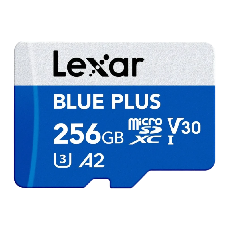 Lexar Blue Plus 256GB 170MB/s V30 U3 A2 UHS-I Carte microSDXC