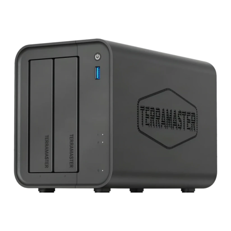 Terramaster 2 Baies Sans Disques DDR4 F2-425 4GB Noir Serveur NAS
