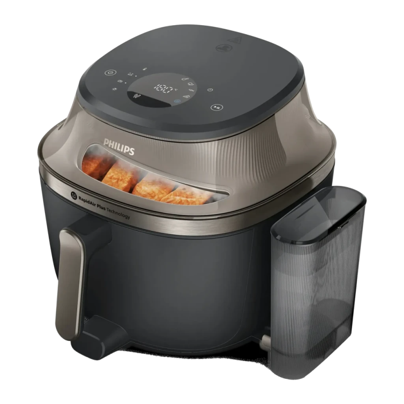 Philips Airfryer Série 5000 NA547 avec Vapeur 7,2L 2000W 12 programmes Noir écran tactile Friteuse à air
